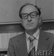 1979, Warszawa, Polska.
Profesor Antoni Semczuk - Dyrektor Instytutu Rusycystyki Uniwersytetu Warszawskiego.
Fot. Romuald Broniarek, zbiory Ośrodka KARTA
