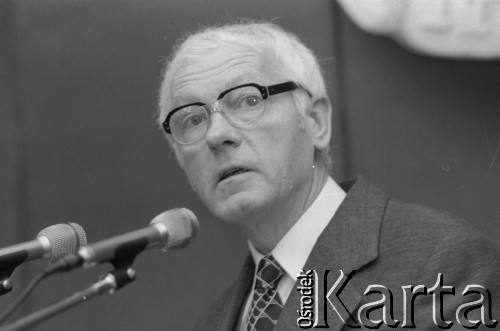 1981, Warszawa, Polska.
Plenum Zarządu Głównego Towarzystwa Przyjaźni Polsko-Radzieckiej.
Fot. Romuald Broniarek, zbiory Ośrodka KARTA