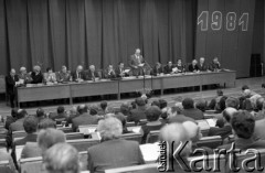 1981, Warszawa, Polska.
Plenum Zarządu Głównego Towarzystwa Przyjaźni Polsko-Radzieckiej.
Fot. Romuald Broniarek, zbiory Ośrodka KARTA