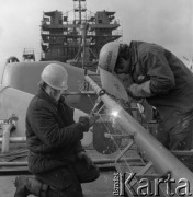 1983, Gdańsk, Polska.
Stocznia Gdańska im. Lenina.
Fot. Romuald Broniarek, zbiory Ośrodka KARTA