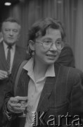 1983, Warszawa, Polska.
Wręczenie nagród teatralnych tygodnika „Przyjaźń” w Domu Przyjaźni Towarzystwa Przyjaźni Polsko-Radzieckiej przy ulicy Marszałkowskiej 115.
Fot. Romuald Broniarek, zbiory Ośrodka KARTA
