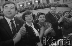 1983, Warszawa, Polska.
XI Zjazd Towarzystwa Przyjaźni Polsko-Radzieckiej w Sali Kongresowej.
Fot. Romuald Broniarek, zbiory Ośrodka KARTA