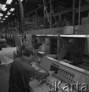 1986, Warszawa, Polska.
RSW Prasa-Książka-Ruch. Drukarnia na ulicy Okopowej.
Fot. Romuald Broniarek, zbiory Ośrodka KARTA