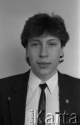 1986, Warszawa, Polska.
Uczeń Szkoły Średniej przy Ambasadzie ZSRR przy ulicy Kieleckiej.
Fot. Romuald Broniarek, zbiory Ośrodka KARTA