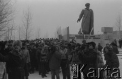 1987, Kraków, Polska.
Odsłonięcie pomnika marszałka Iwana Koniewa autorstwa Antoniego Hajdeckiego.
Fot. Romuald Broniarek, zbiory Ośrodka KARTA