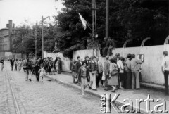 Sierpień 1980, Gdańsk, Polska.
Strajk w Stoczni Gdańskiej im. Lenina.
Fot. NN, zbiory Ośrodka KARTA, udostepniła Barbara Bednarek.