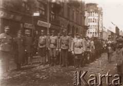 Wrzesień 1919, Lwów, Polska.
 Wymarsz zmobilizowanych żołnierzy na front.
 Fot. NN, zbiory Ośrodka KARTA, udostępnił Jurij Karpenczuk
   
