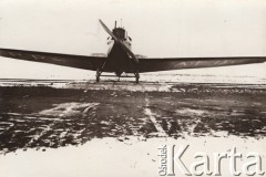 ok. 1925, Lwów Skniłów, Polska.
 Lotnisko w Skniłowie, samolot typu 