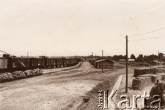 1916, Lwów, Austro-Węgry.
Pociąg towarowy na stacji kolejowej.
Fot. NN, zbiory Ośrodka KARTA, udostępnił Jurij Karpenczuk