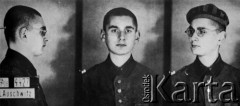 1940, Oświęcim.
II wojna światowa - Władysław Bartoszewski jako więzień obozu koncentracyjnego w Oświęcimiu (Auschwitz-Birkenau).
Fot. NN, zbiory Ośrodka KARTA (ze zbiorów rodzinnych Władysława Bartoszewskiego)




