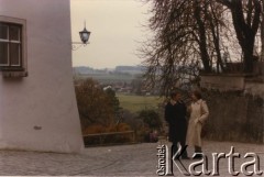 1986, brak miejsca.
Halina Najder z Markiem Walickim na wycieczce.
Fot. NN, kolekcja Zdzisława Najdera, zbiory Ośrodka KARTA.
