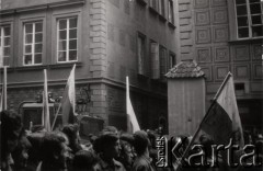 3.05.1982, Warszawa, Polska..
Niezależna manifestacja zorganizowana przez podziemne struktury 