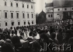 1.05.1982, Warszawa, Polska..
Stan wojenny - niezależna manifestacja zorganizowana przez podziemne struktury 