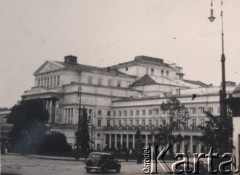 Lata 30-te, Warszawa, Polska.
Teatr Wielki na Placu Teatralnym.
Fot. Kazimierz Petrulewicz, zbiory Ośrodka KARTA, kolekcję rodziny Petrulewiczów przekazały Halszka i Wanda Żuromskie