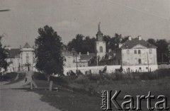 1940-1944, Radzyń Podlaski, woj. Lublin, Polska.
Pałac Potockich, siedziba okupacyjnych władz niemieckich.
Fot. Kazimierz Petrulewicz, zbiory Ośrodka KARTA, kolekcję rodziny Petrulewiczów udostępniły Halszka i Wanda Żuromskie
