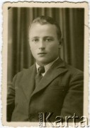 Lata 40., brak miejsca.
Portret mężczyzny. 
Fot. NN, zbiory Ośrodka KARTA.