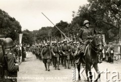 02.10.1938, Cieszyn, Zaolzie.
Cieszyn w historycznym dniu 2 października 1938. Wkroczenie Wojsk Polskich na Zaolzie. (Pocztówka wydana przez zakład fotograficzny 