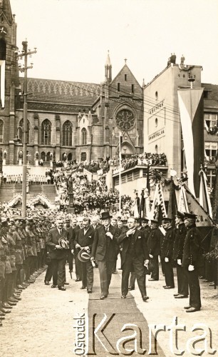06.08.1930, Orłowa (Orlova),  Zaolzie, Czechosłowacja.
Prezydent Czechosłowacji Tomasz G. Masaryk z wizytą Orlovej.
Fot. NN, zbiory Ośrodka KARTA, udostępnił Władysław Owczarzy