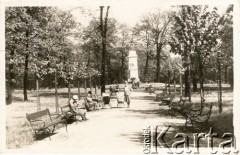 Lata 40-te, Bogumin, Zaolzie, Czechosłowacja.
Park.
Fot. NN, zbiory Ośrodka KARTA, kolekcja Władysława Owczarzego