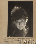 17.02.1945, Londyn, Wielka Brytania.
Helena Sikorska, żona generała Władyslawa Sikorskiego, na fotografii z pozdrowieniami dla Alicji Tokarzowej.
Fot. NN, zbiory Ośrodka KARTA, udostępniła Krystyna Bogucka