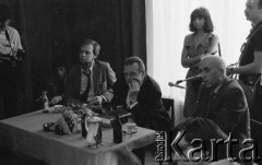 8.06.1981, Warszawa, Polska.
Wizyta Czesława Miłosza w Polsce po otrzymaniu Literackiej Nagrody Nobla - spotkanie w siedzibie wydawnictwa 