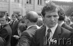 31.05.1981, Warszawa, Polska.
Pogrzeb Kardynała Stefana Wyszyńskiego - członkowie delegacji NSZZ 