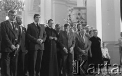 31.05.1981, Warszawa, Polska.
Pogrzeb Kardynała Stefana Wyszyńskiego - członkowie delegacji NSZZ 