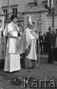 31.05.1981, Warszawa, Polska.
Pogrzeb Kardynała Stefana Wyszyńskiego - Sekretarz Stanu Watykanu kardynał Agostino Casaroli. 
Fot. NN, zbiory Ośrodka KARTA/Independent Polish Agency (IPA) przekazał Józef Lebenbaum