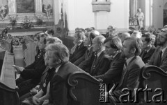 31.05.1981, Warszawa, Polska.
Pogrzeb Kardynała Stefana Wyszyńskiego - delegacja NSZZ 