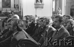 31.05.1981, Warszawa, Polska.
Pogrzeb Kardynała Stefana Wyszyńskiego - delegacja NSZZ 