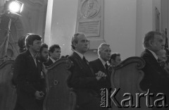31.05.1981, Warszawa, Polska.
Pogrzeb Kardynała Stefana Wyszyńskiego - delegacja NSZZ 