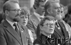 31.05.1981, Warszawa, Polska.
Pogrzeb Kardynała Stefana Wyszyńskiego - delegacja NSZZ 