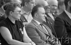 31.05.1981, Warszawa, Polska.
Pogrzeb Kardynała Stefana Wyszyńskiego - delegacja NSZZ 