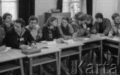 Luty 1981, Warszawa, Polska.
Wydział Polonistyki Uniwersytetu Warszawskiego - strajk okupacyjny studentów solidaryzujących się ze studentami w Łodzi.
Fot. NN, zbiory Ośrodka KARTA/Independent Polish Agency (IPA) przekazał Józef Lebenbaum