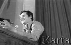8.03.1981, Warszawa, Polska.
Zbigniew Bujak podczas obchodów rocznicy Marca'68 na Uniwersytecie Warszawskim. Sesja naukowa w auli Audytorium Maximum Uniwersytetu Warszawskiego. 
Fot. Andrzej Friszke, zbiory Ośrodka KARTA/Independent Polish Agency (IPA) przekazał Józef Lebenbaum