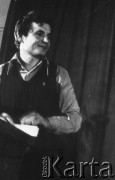 8.03.1981, Warszawa, Polska.
Zbigniew Bujak podczas obchodów rocznicy Marca'68 na Uniwersytecie Warszawskim. Sesja naukowa w auli Audytorium Maximum Uniwersytetu Warszawskiego.  
Fot. Andrzej Friszke, zbiory Ośrodka KARTA/Independent Polish Agency (IPA) przekazał Józef Lebenbaum