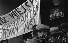 10.02.1981, Warszawa, Polska.
Manifestacja NSZZ 