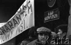 10.02.1981, Warszawa, Polska.
Manifestacja NSZZ 