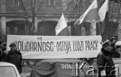 10.02.1981, Warszawa, Polska.
Manifestacja NSZZ 