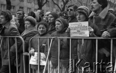10.02.1981, Warszawa, Polska.
Manifestacja NSZZ 