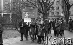 10.02.1981, Warszawa, Polska.
Manifestacja NSZZ 