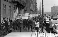 10.02.1981, Warszawa, Polska.
Manifestacja NSZZ 