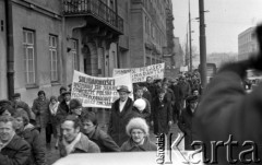 10.02.1981, Warszawa, Polska.
Manifestacja NSZZ 
