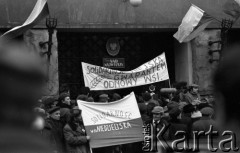 10.02.1981, Warszawa, Polska.
Manifestacja NSZZ 