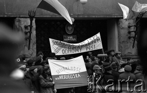 10.02.1981, Warszawa, Polska.
Manifestacja NSZZ 
