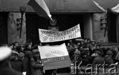 10.02.1981, Warszawa, Polska.
Manifestacja NSZZ 