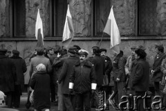 10.02.1981, Warszawa, Polska.
Manifestacja NSZZ 