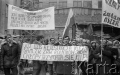 10.02.1981, Warszawa, Polska.
Manifestacja NSZZ 