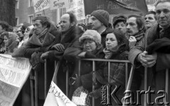 10.02.1981, Warszawa, Polska.
Manifestacja NSZZ 