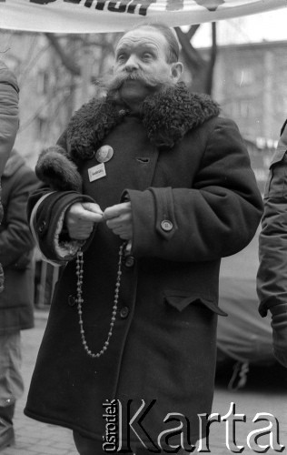 10.02.1981, Warszawa, Polska.
Manifestacja NSZZ 